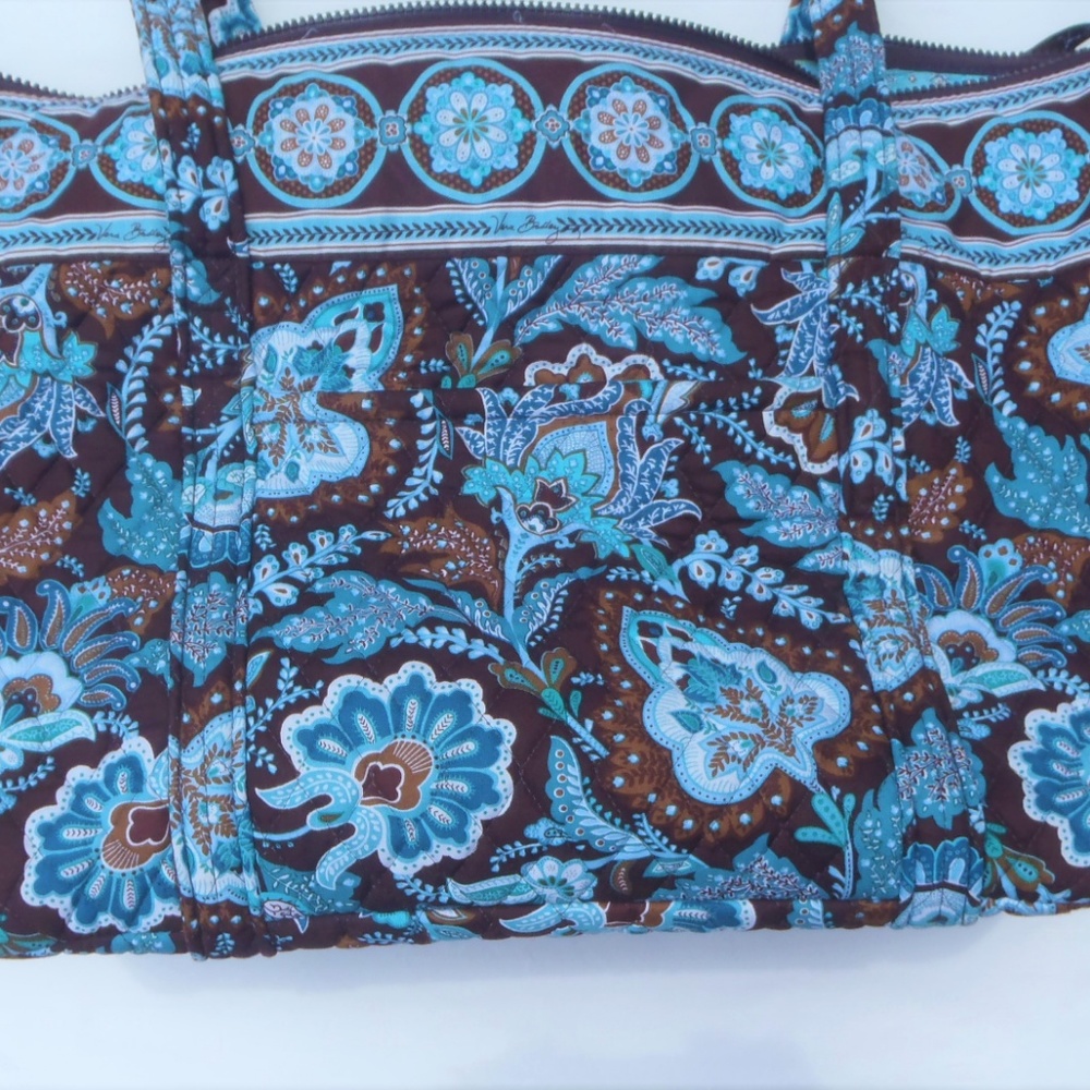 Vera Bradley Blue Java Large Tote - Euc - image 7